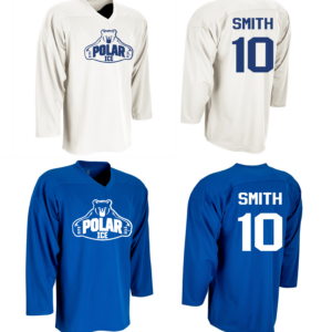 Champro Hockey Jersey - White and Royal w/ Name and Number